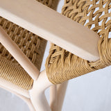 VIC Cane Lounge Chair - White Wash
