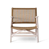 VIC Cane Lounge Chair - White Wash