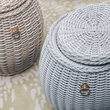 SOL Weatherproof Drum Stool with Storage - Sand Taupe