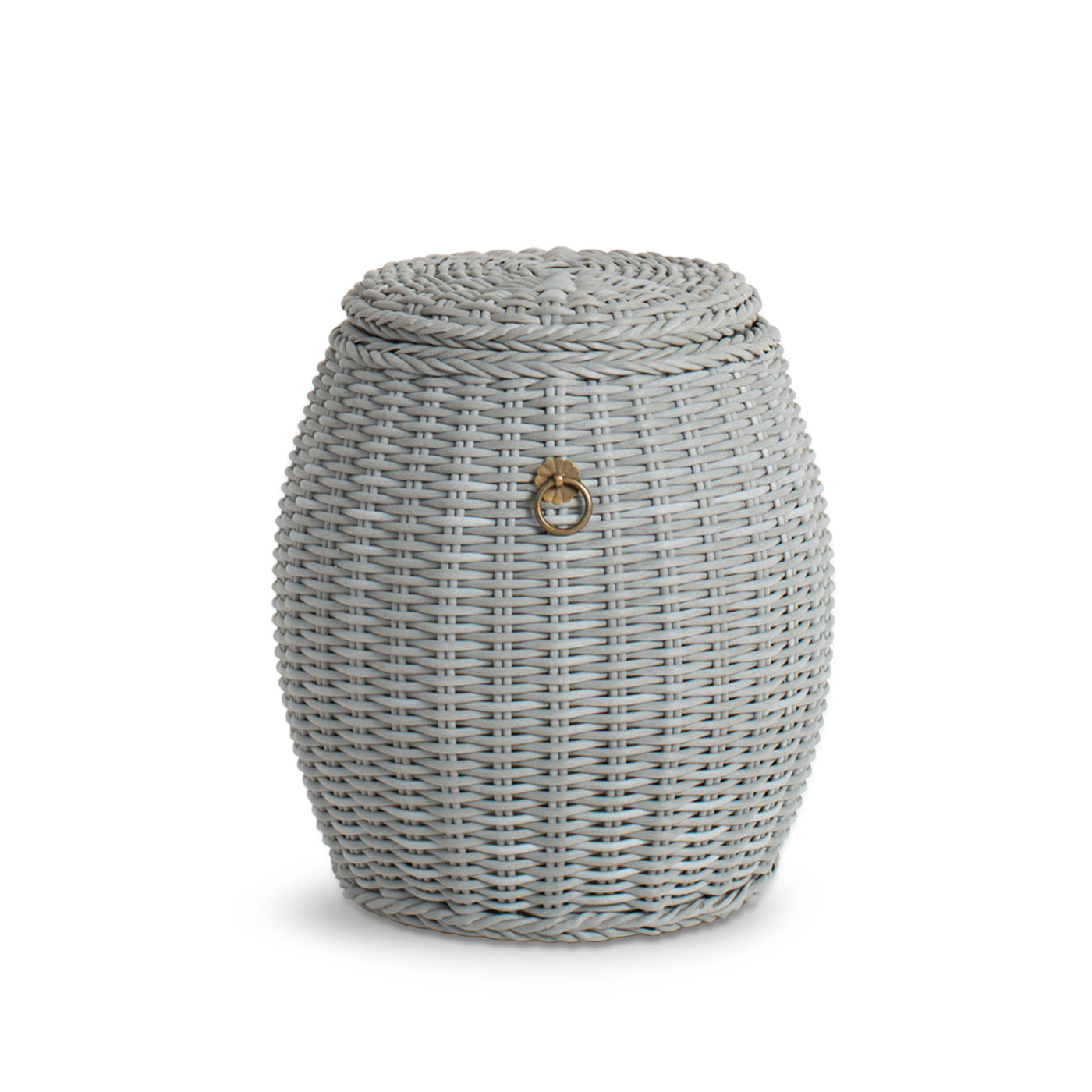 SOL Weatherproof Drum Stool with Storage Pebble Grey Nature Native