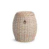 SOL Weatherproof Drum Stool with Storage - Sand Taupe