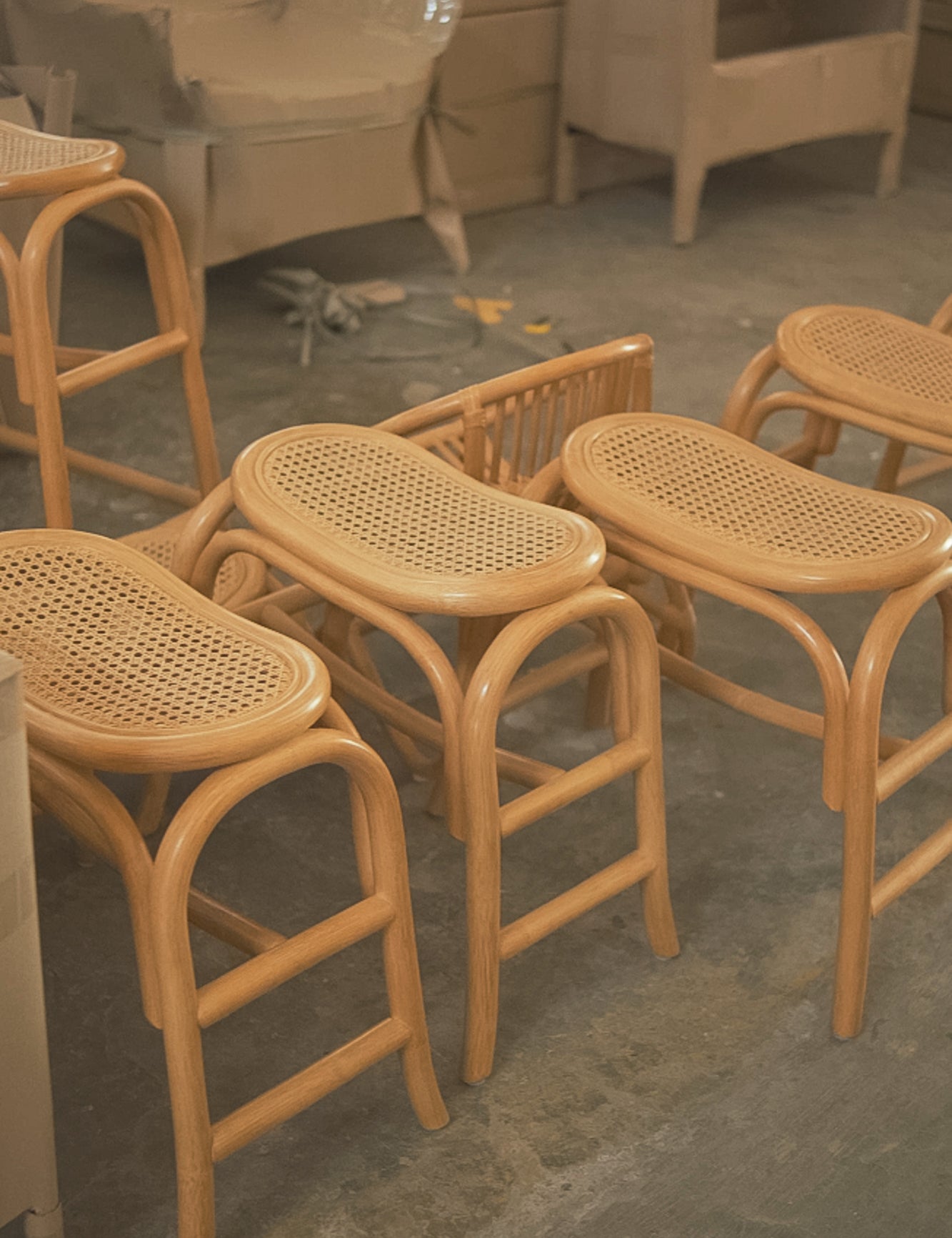 Making with Cane<br>— LINN Stools