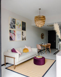 MYRA Sisal Carpet area rug in Coal Black in a Singapore living room