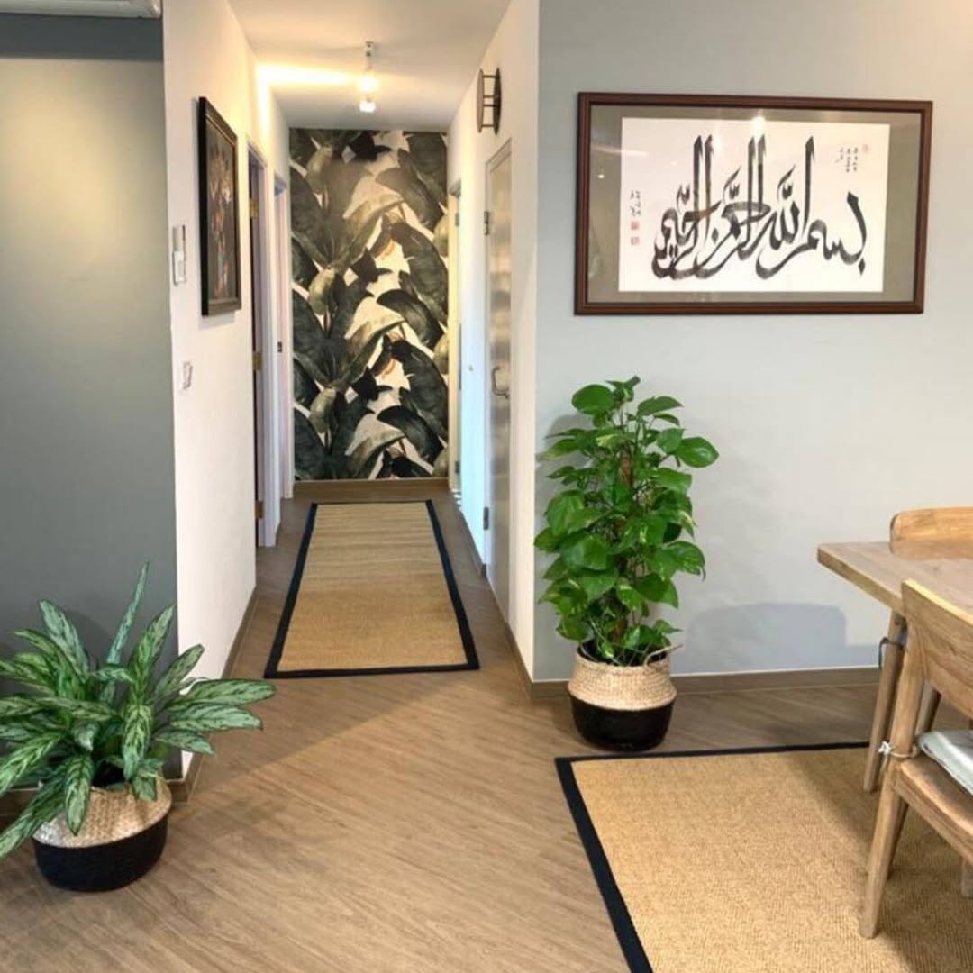 MYRA Sisal Carpet long runner and area rug in Coal Black