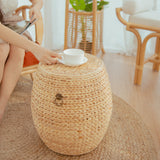 ASA Hyacinth Weave Drum Stool, Large