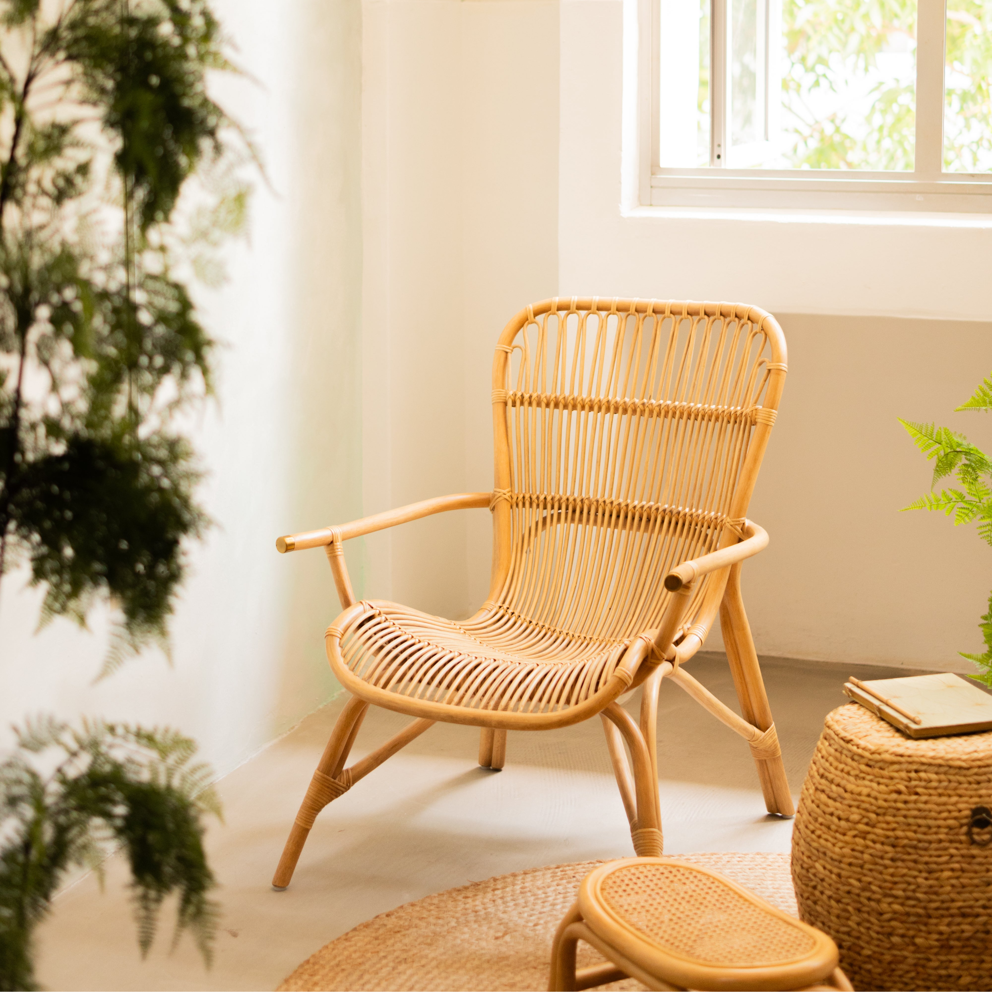 LEANNE Cane Chair - Natural