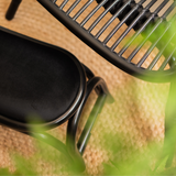 LINN Gardening Stool - Black, Upholstered