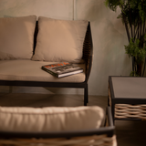 QUAYSIDE Dining Bench - Wheat, 2 Seater