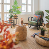 ASA Hyacinth Weave Drum Stool, Large