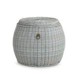 SOL Weatherproof Pouf with Storage, Medium - Pebble Grey