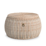 SOL Weatherproof Pouf with Storage, Large - Sand Taupe